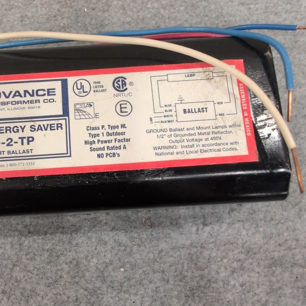 Advance Mark III Energy Saver V-140-2-TP 277V Rapid Start Ballast F40T12 F40T10‎ - Picture 3 of 4